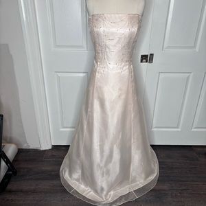 Scott McClintock Pale Pink Embellished Strapless Gown 16